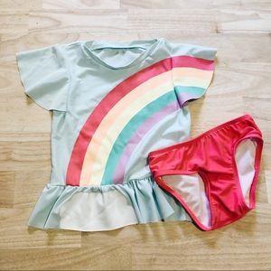 Two piece rainbow swimsuit